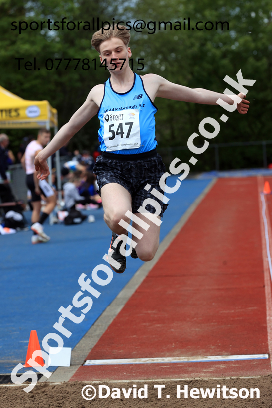 Long Jump, 2026 North Eastern Track and Field Champs, Shildon, County Durham. Photo: David T. Hewitson/Sports for All Pics